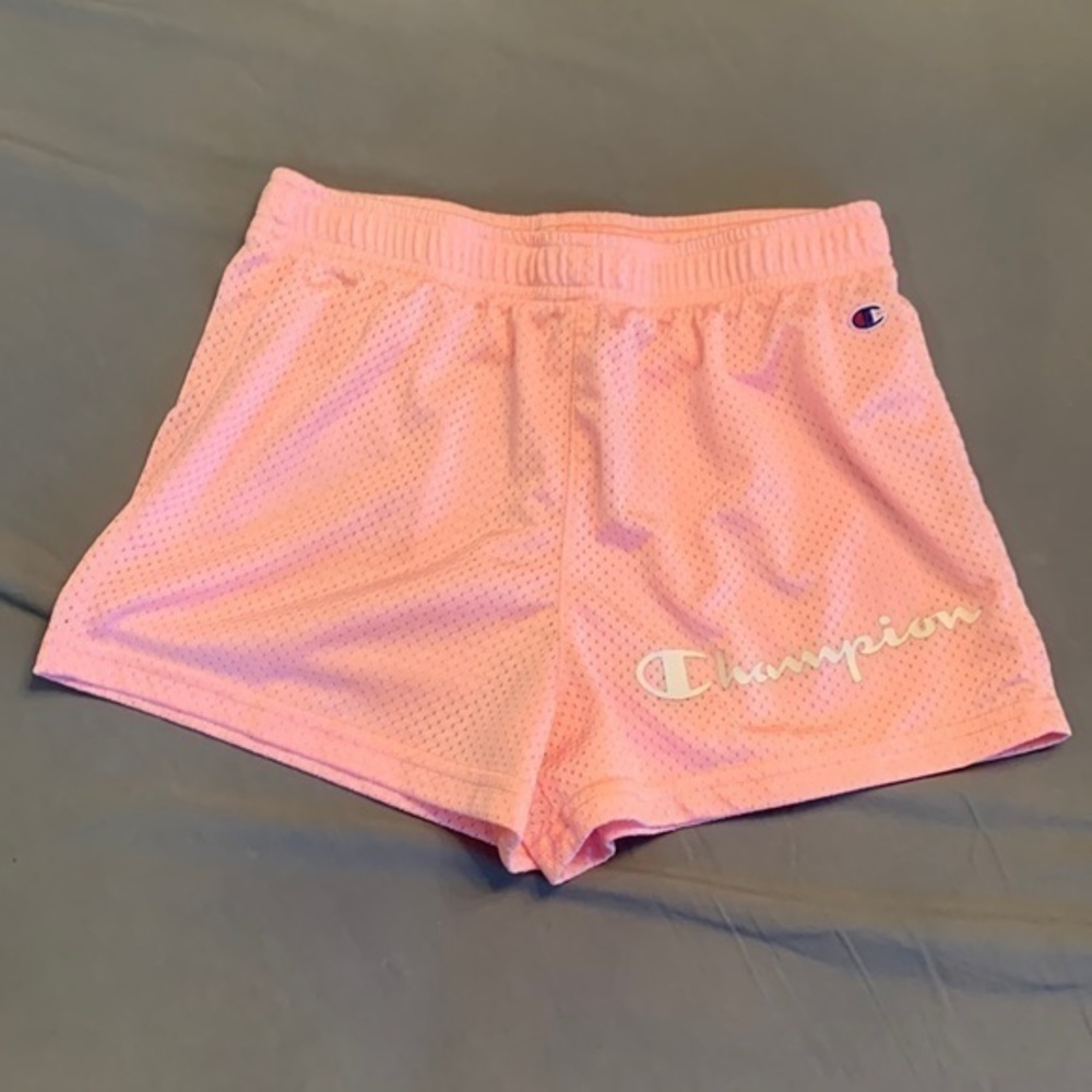 Champion Girls' Essential Mesh Performance Short - Pink  Size L